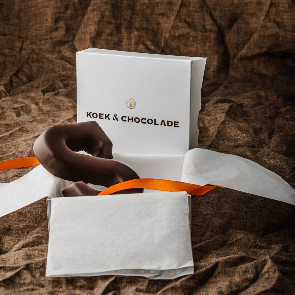 Chocolade letter melk in cadeaudoosje